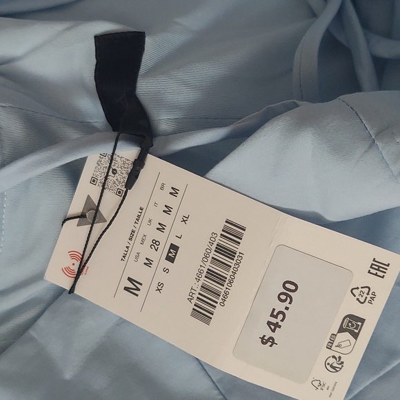 Zara Light Blue Tank Top with Ties - Picture 6 of 6